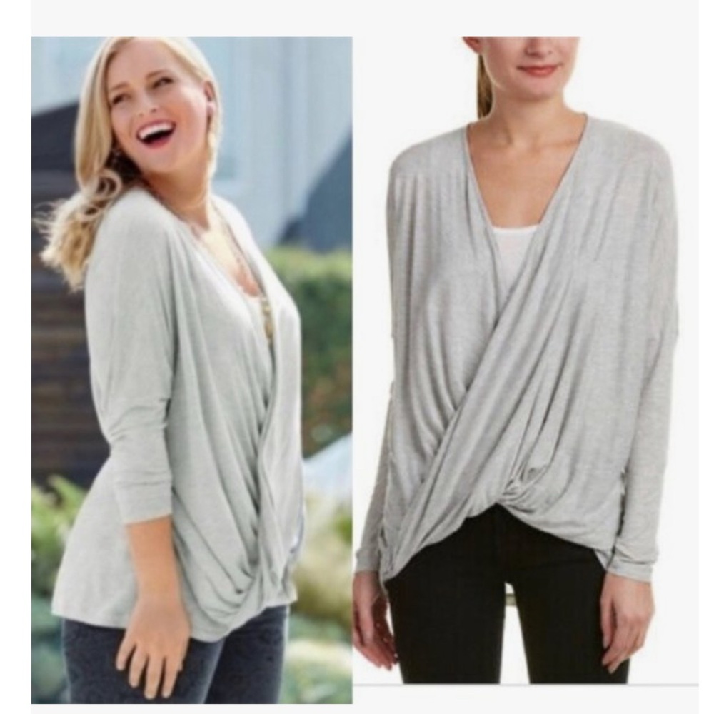 Cabi #3245 Taylor Drape Front Gray